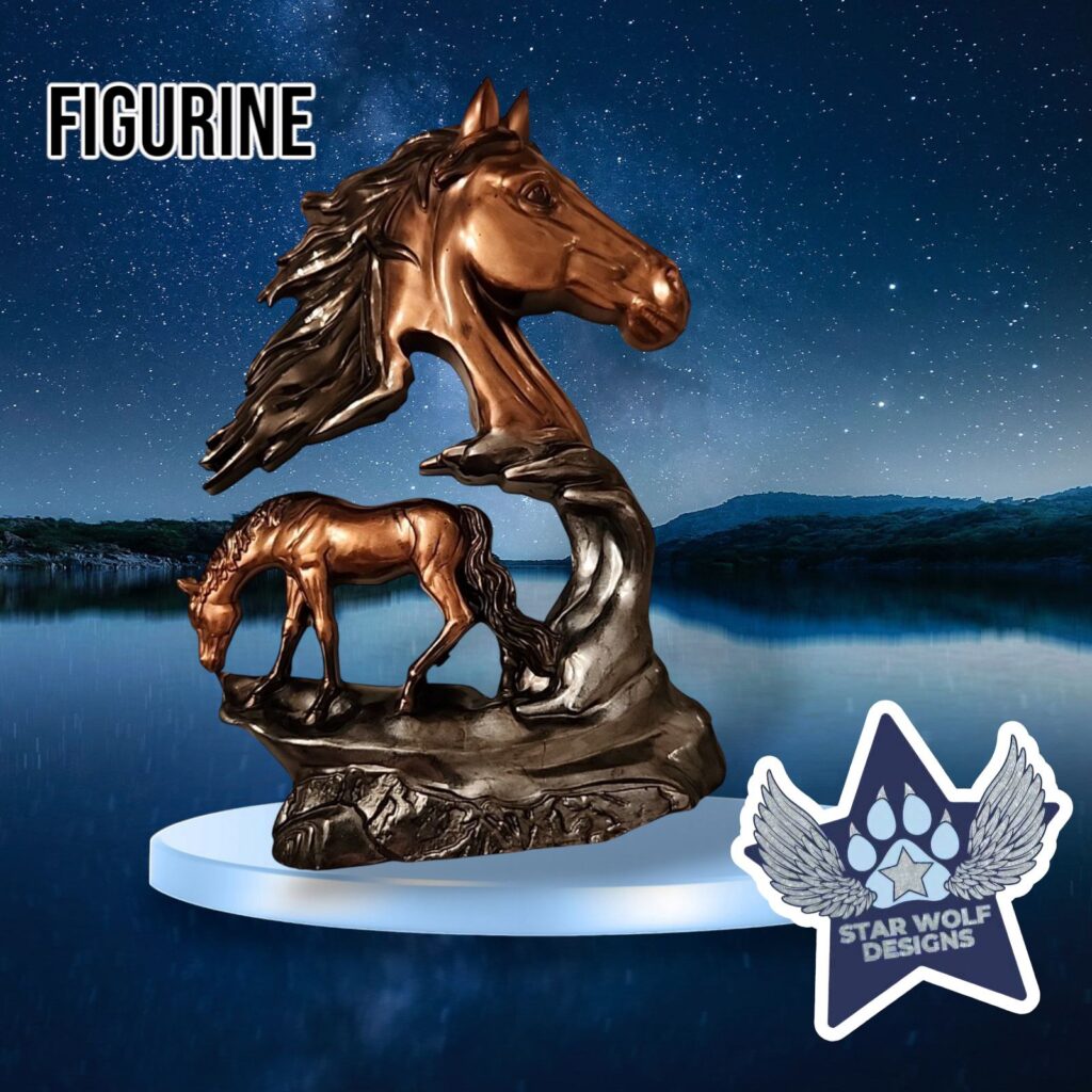 Horse and Foal Standing Figurine