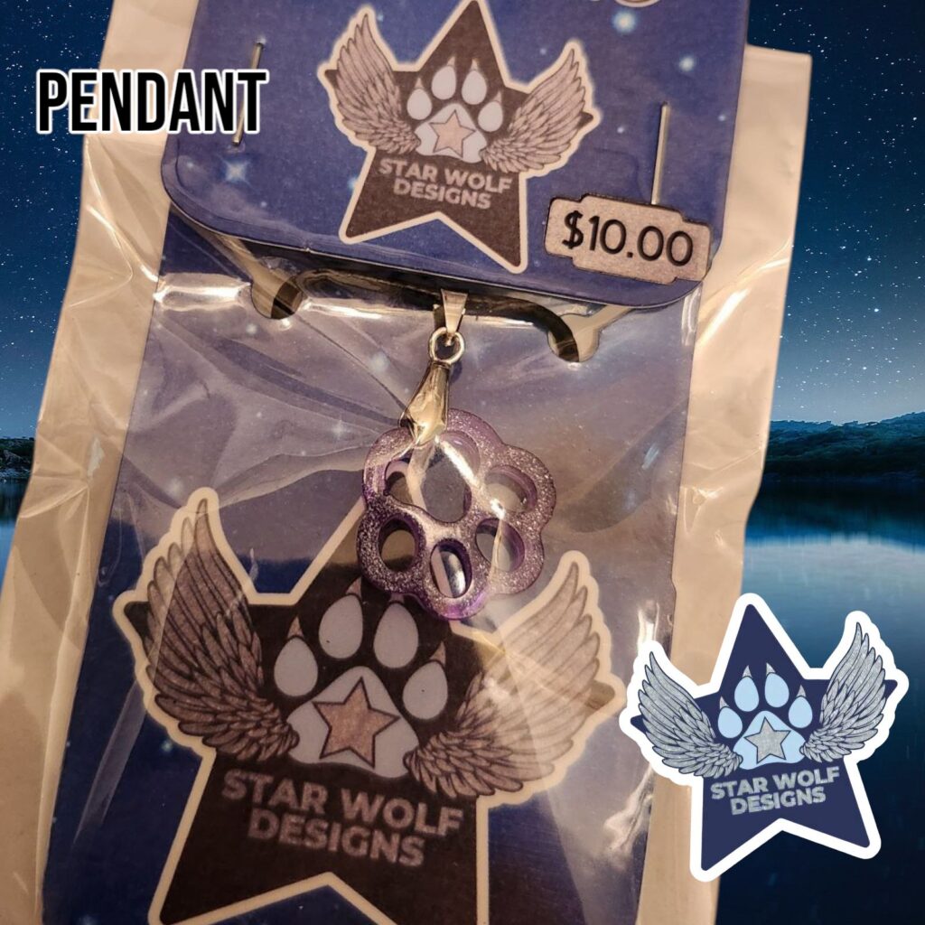 Pendant on a Star Wolf Designs card