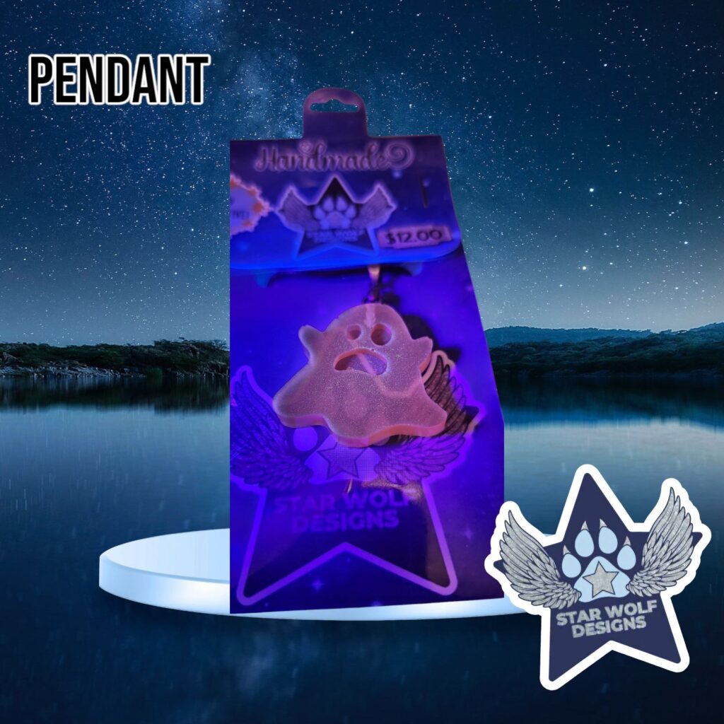 Purple resin pendant
